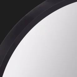 Round Mirror with Black Frame