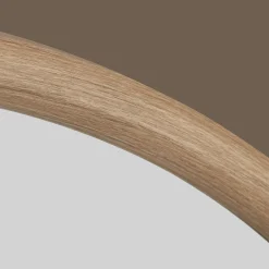 Round Mirror with Natural Frame