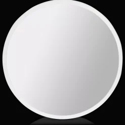 Round Mirror with White Frame