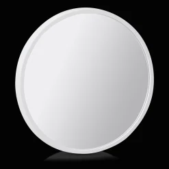 Round Mirror with White Frame