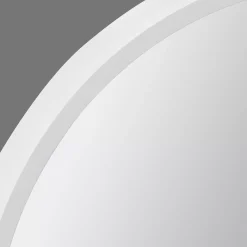 Round Mirror with White Frame