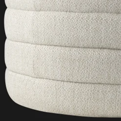 Round Storage Fabric Ottoman