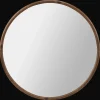 Round Wood Frame Mirror