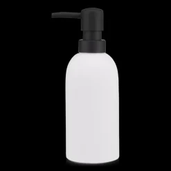 Rubber Coated Black and White Soap Dispenser