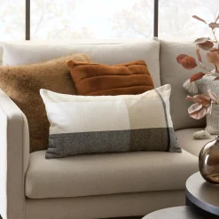 Rust Cougar Faux Fur Throw Pillow