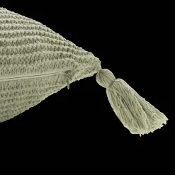 Sage Erna Decorative Pillow with Tassels