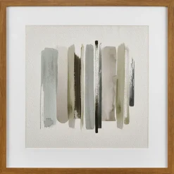 Sage Lines Framed Art