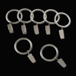Satin Set of 7 Metal Clip Rings
