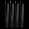 Set of 8 Unscented Tapered Black Candles