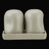 Set of Salt and Pepper Shakers on Tray