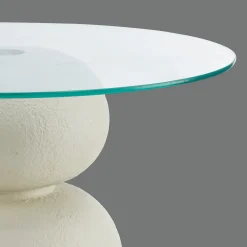 Side Table with Glass Top