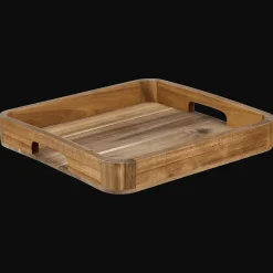 Square Acacia Wood Tray