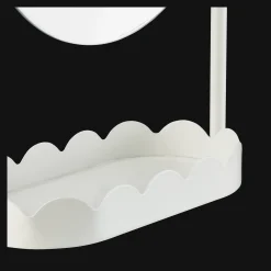 Table Mirror with Scalloped Base