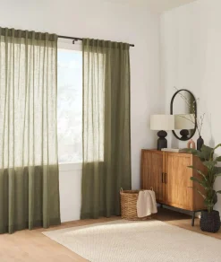 Taza Back-Tab/Rod-Pocket Curtain