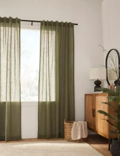 Taza Back-Tab/Rod-Pocket Curtain