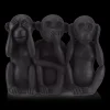 Three Wise Monkeys Resin Statuettes