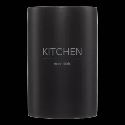 Typography Black Utensils Jar
