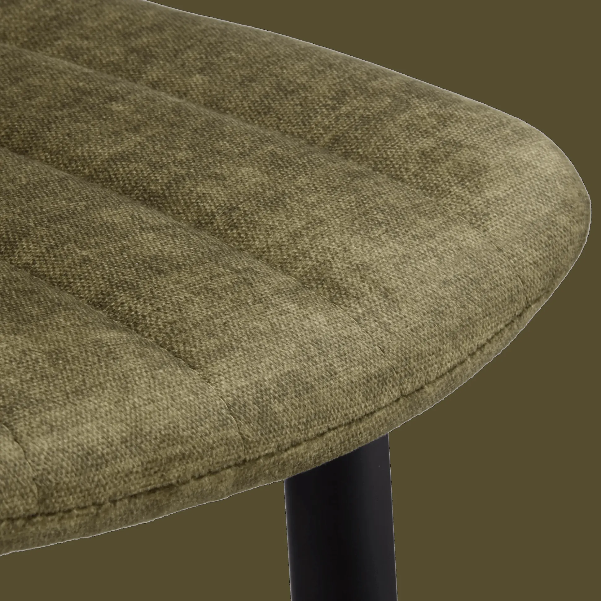 Velvet Fabric and Metal Bar Stool