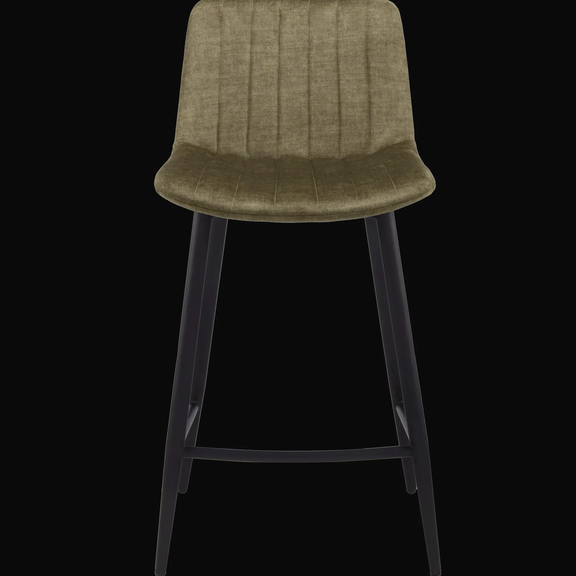 Velvet Fabric and Metal Bar Stool