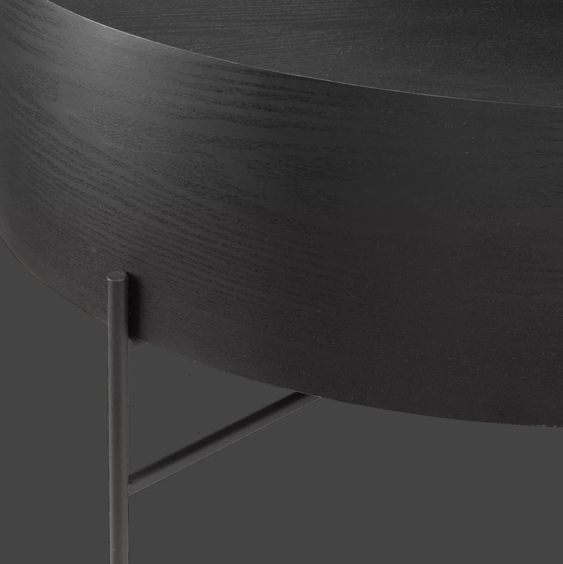 Veneer and Metal Coffee Table