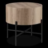 Veneer and Metal Side Table