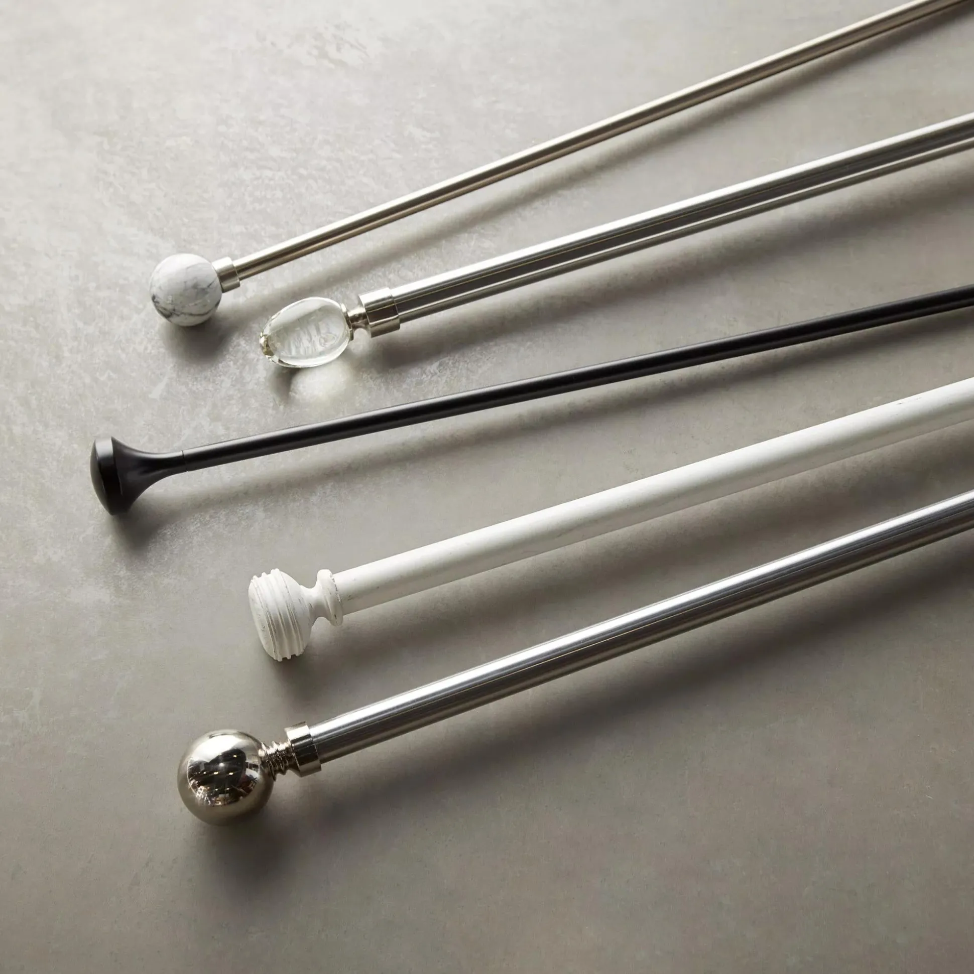 Vintage Finish Curtain Rod Set - Diameter 25/28 mm