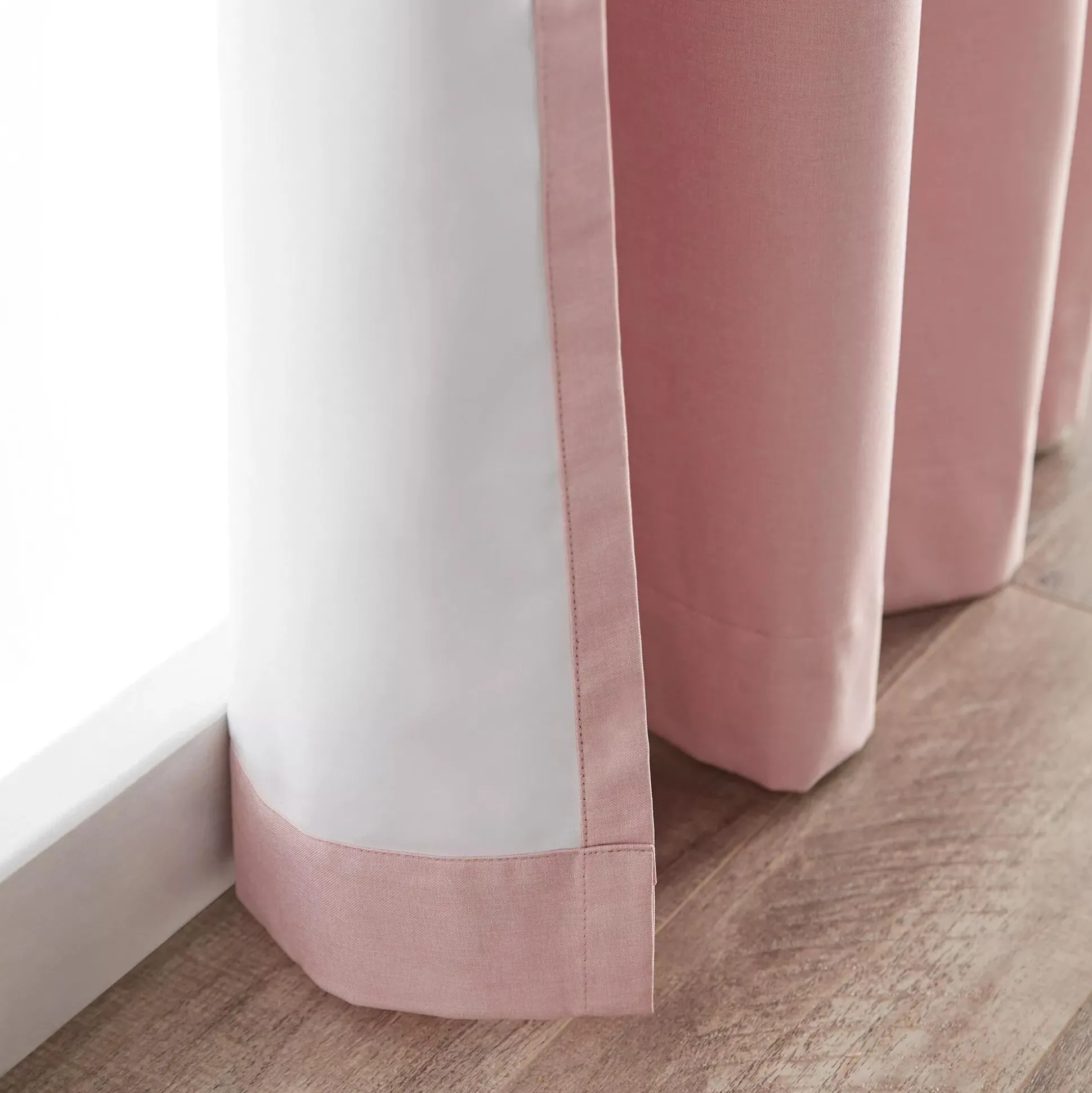 Vintage Pink Chambray Blackout Curtain
