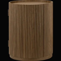 Walnut Side Table with Hidden Storage