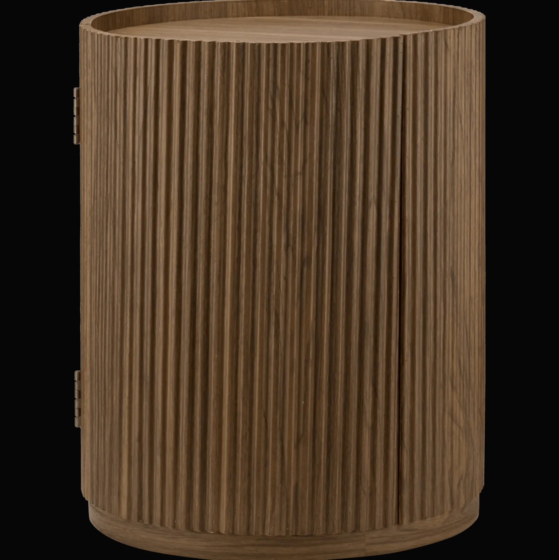 Walnut Side Table with Hidden Storage