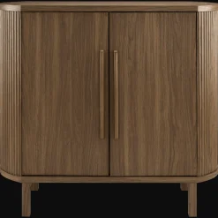 Walnut Veneer Buffet With Two Doors