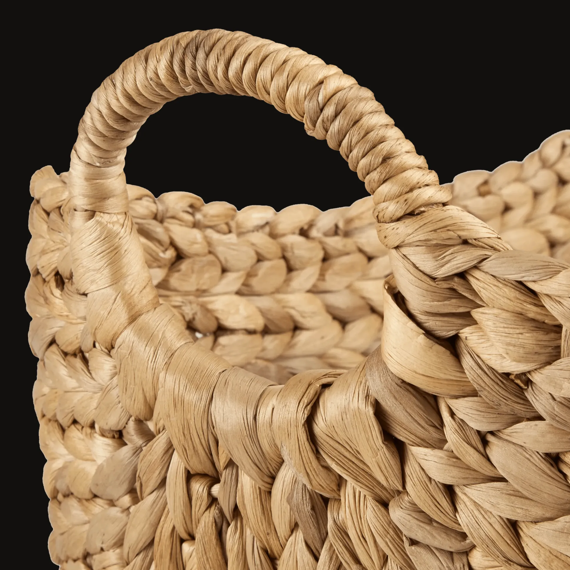 Water Hyacinth Basket with Handles