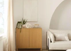 Waterfall Eucalyptus in White Hourglass Pot