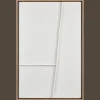 White Abstract Framed Art