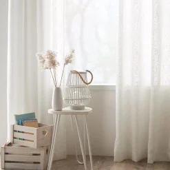White Aroona Sheer Curtain