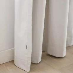 White Chita Back Tab Blackout Curtain