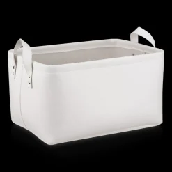 White Chita Storage Basket with Handles