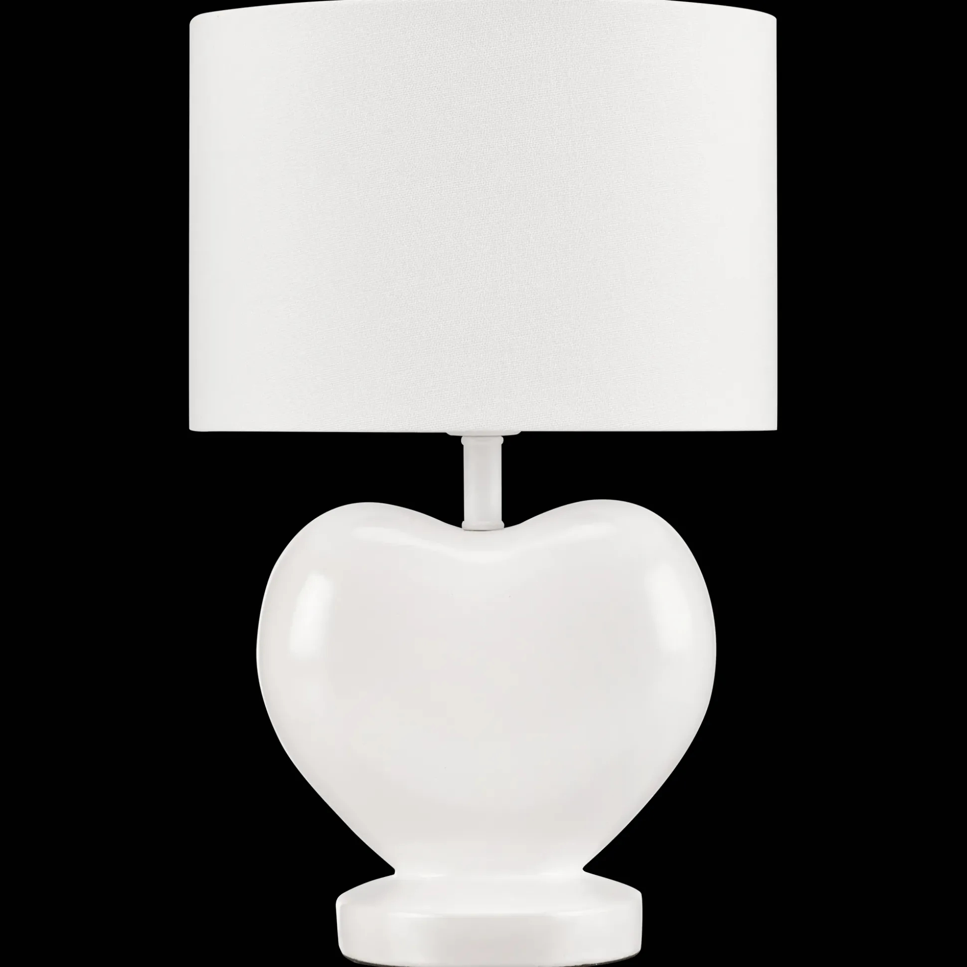 White Heart Shaped Table Lamp