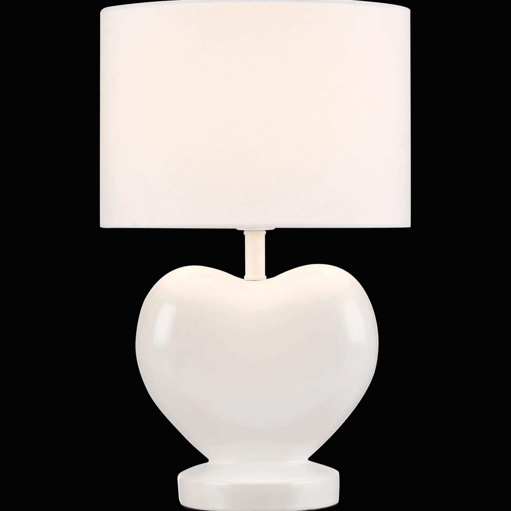 White Heart Shaped Table Lamp