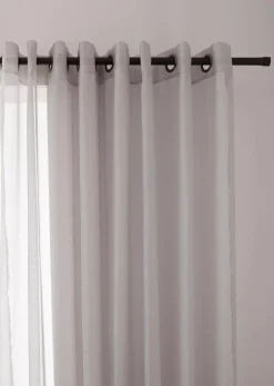 White Kacha Sheer Curtain