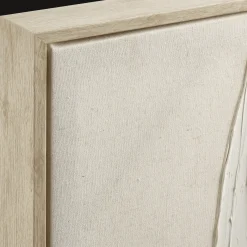 White Leaves Framed Art