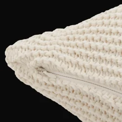 White Lonny Knit Throw Pillow