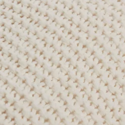 White Lonny Knit Throw Pillow