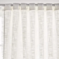 White Nuk Back-Tab/Rod-Pocket Curtain