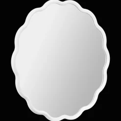 White Scalloped Mirror