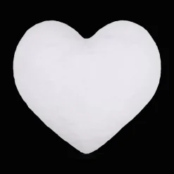 White Wila Heart-Shaped Decorative Pillow
