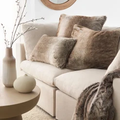 Wolf Faux Fur Decorative Pillow