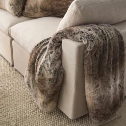 Wolf Faux Fur Throw