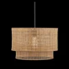 Wood & Rattan Ceiling Lamp