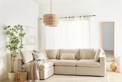 Wood & Rattan Ceiling Lamp