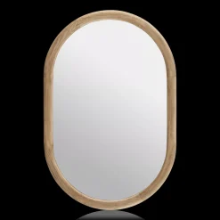 Wood Framed Oval Mirror
